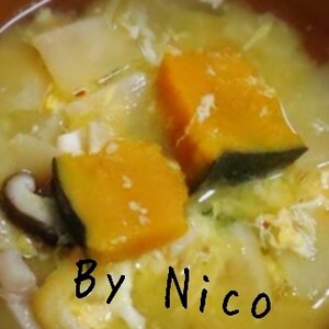 白菜と南瓜の味噌汁